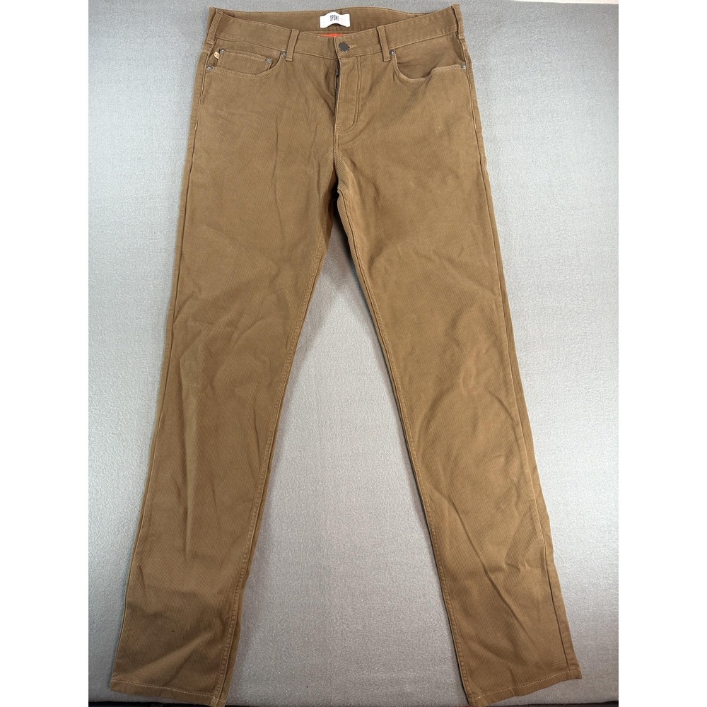 Spoke Pants Mens 35x32 Brown Build B Corduroy Khakis Nantucket Fives Casual